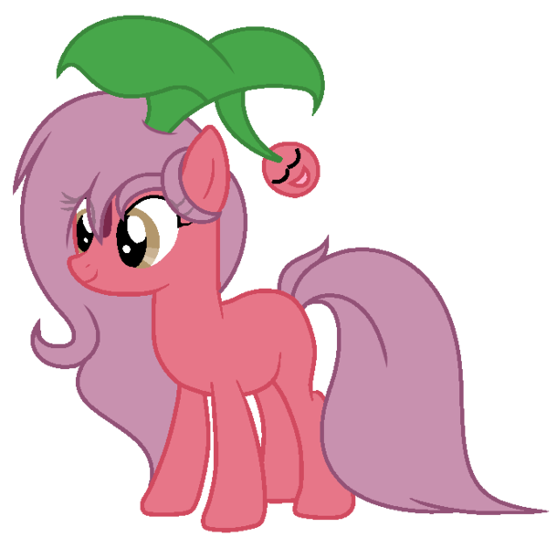 Size: 691x680 | Tagged: safe, artist:crystalponyart7669, derpibooru import, ponified, cherubi, pony, base used, female, mare, pokémon, simple background, solo, transparent background