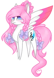 Size: 508x728 | Tagged: safe, artist:angelamusic13, derpibooru import, oc, oc:angela music, unofficial characters only, pegasus, pony, base used, bow, braid, braided tail, female, hair bow, haycartes' method, mare, simple background, solo, tail bow, transparent background