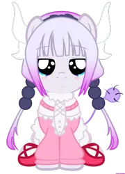 Size: 1588x2200 | Tagged: safe, artist:bastbrushie, derpibooru import, ponified, pony, female, kanna kamui, miss kobayashi's dragon maid, simple background, solo, transparent background