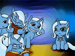 Size: 800x600 | Tagged: safe, derpibooru import, trixie, pony, unicorn, fanfic, pony pov series, alex warlorn, fanfic art, female, goth, lexy, mixie, nyxie, pixie (pony), reharmonized ponies, siblings, sisters