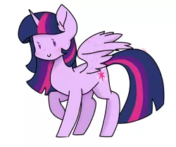 Size: 1440x1200 | Tagged: alicorn, artist:chautung, blushing, chibi, derpibooru import, horn, safe, simple background, solo, twilight sparkle, twilight sparkle (alicorn), white background, wings