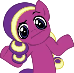 Size: 687x675 | Tagged: artist:beckiergb, cupcake (g4), derpibooru import, :i, looking at you, safe, shrug, shrugpony, simple background, solo, sugarcup, transparent background, vector