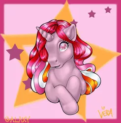 Size: 770x783 | Tagged: artist:penanggalan, derpibooru import, g1, galaxy (g1), safe, solo, twinkle eyed pony