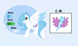 Size: 1600x953 | Tagged: safe, artist:rose-moonlightowo, derpibooru import, oc, oc:snowflake, pegasus, pony, butt, female, mare, offspring, parent:rainbow dash, parent:soarin', parents:soarindash, plot, reference sheet, solo