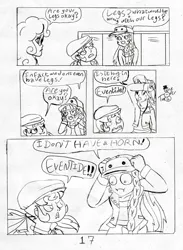 Size: 2146x2939 | Tagged: artist:oneovertwo, comic, comic:eventide & evenfall comic, derpibooru import, oc, oc:evenfall, oc:eventide, offspring, parent:sunset shimmer, safe, satyr, scribble dee