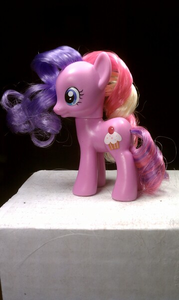 Size: 1952x3264 | Tagged: safe, artist:twilightlover, derpibooru import, official, cupcake (g4), sugarcup, pony, brushable, irl, photo, solo, toy