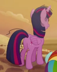 Size: 422x535 | Tagged: alicorn, butt, cropped, derpibooru import, my little pony: the movie, plot, safe, screencap, twilight sparkle, twilight sparkle (alicorn)