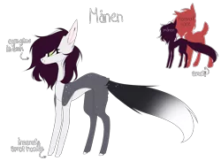 Size: 1500x1091 | Tagged: safe, artist:hyshyy, derpibooru import, oc, oc:månen, fox, fox pony, hybrid, pony, female, mare, reference sheet, simple background, solo, transparent background