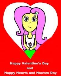 Size: 616x768 | Tagged: safe, artist:samueljcollins1990, derpibooru import, fluttershy, equestria girls, flower, heart, hearts and hooves day, holiday, valentine's day