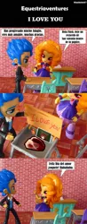 Size: 876x2246 | Tagged: grimdark, artist:whatthehell!?, derpibooru import, edit, adagio dazzle, flash sentry, sunset shimmer, equestria girls, blood, chair, classroom, clothes, desk, doll, equestria girls minis, eqventures of the minis, heart, holiday, irl, jewel, jewelry, parody, photo, skirt, spanish, toy, tuxedo, valentine's day