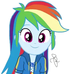 Size: 1928x2048 | Tagged: safe, artist:ilaria122, derpibooru import, rainbow dash, equestria girls, equestria girls series, fluttershy's butterflies, clothes, cute, dashabetes, fluttershy's butterflies: dj pon-3, geode of super speed, looking at you, magical geodes, multicolored hair, simple background, smiling, solo, transparent background, vector