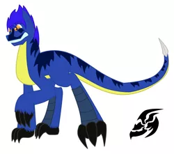 Size: 2476x2185 | Tagged: safe, artist:itorchedu, derpibooru import, ponified, dracony, dragon, hybrid, kaiju, kaiju pony, pony, claws, fangs, godzilla (series), gorosaurus