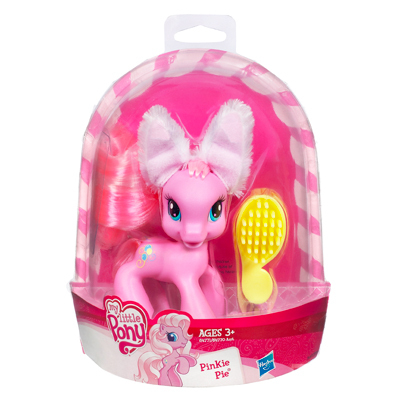 Size: 400x400 | Tagged: box, brush, bunny ears, derpibooru import, g3.5, my little pony logo, pinkie pie (g3), safe, solo, toy