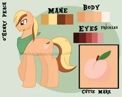 Size: 1153x919 | Tagged: safe, artist:ipandacakes, derpibooru import, oc, oc:o'henry peach, earth pony, pony, male, reference sheet, solo, stallion