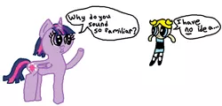 Size: 855x411 | Tagged: alicorn, artist:nightshadowmlp, bubbles (powerpuff girls), derpibooru import, safe, tara strong, the powerpuff girls, twilight sparkle, twilight sparkle (alicorn), voice actor joke