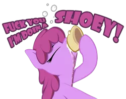 Size: 1013x799 | Tagged: safe, artist:neighday, derpibooru import, berry punch, berryshine, earth pony, pony, alcohol, clothes, daniel ricciardo, drinking, drunk, female, formula 1, go home you're drunk, mare, shoes, shoey, simple background, solo, transparent background, vulgar