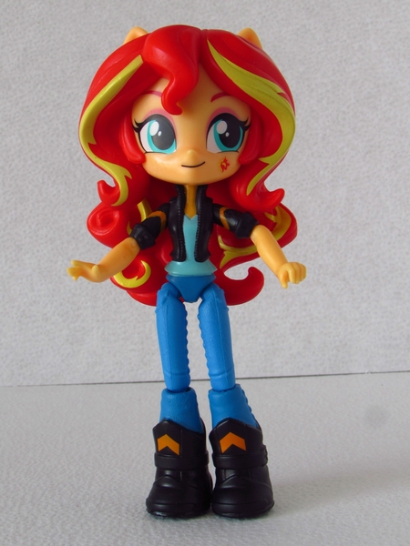 Size: 960x1280 | Tagged: safe, artist:whatthehell!?, derpibooru import, sunset shimmer, equestria girls, boots, clothes, doll, equestria girls minis, irl, jacket, pants, photo, shoes, toy