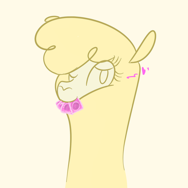 Size: 1024x1024 | Tagged: alpaca, bedroom eyes, community related, condom, condom in mouth, condoms, derpibooru import, mouth hold, one eye closed, paprika paca, suggestive, them's fightin' herds, wink