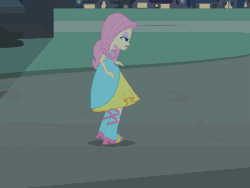 Size: 883x663 | Tagged: safe, derpibooru import, screencap, fluttershy, equestria girls, equestria girls (movie), abuse, animated, big crown thingy, element of magic, fall formal outfits, flutterbuse, jewelry, regalia, throwing things at fluttershy