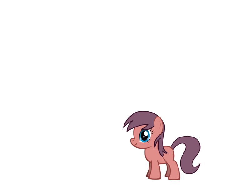 Size: 3320x2600 | Tagged: safe, anonymous artist, derpibooru import, ember (g1), earth pony, pony, pony creator, blank flank, female, filly, g1, g1 to g4, generation leap, simple background, solo, transparent background