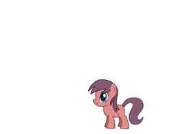 Size: 3320x2600 | Tagged: safe, anonymous artist, derpibooru import, ember (g1), earth pony, pony, pony creator, blank flank, female, filly, g1, g1 to g4, generation leap, simple background, solo, transparent background