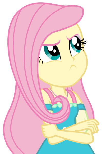 Size: 1853x2800 | Tagged: safe, artist:sketchmcreations, derpibooru import, fluttershy, a little birdie told me, equestria girls, equestria girls series, :<, annoyed, crossed arms, cute, frown, peeved, photo, shyabetes, simple background, solo, transparent background, vector