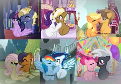 Size: 1047x725 | Tagged: safe, artist:cocoarts12, derpibooru import, applejack, capper dapperpaws, caramel, fluttershy, grubber, pinkie pie, rainbow dash, rarity, soarin', star tracker, trenderhoof, twilight sparkle, twilight sparkle (alicorn), ponified, alicorn, pony, my little pony: the movie, base used, blushing, cappershy, carajack, crack shipping, female, grubberpie, honorary incest, male, shipping, soarindash, straight, trenderity, twitracker