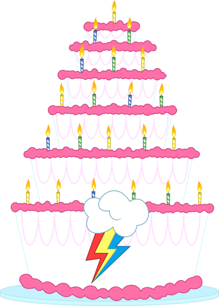 Size: 6000x8356 | Tagged: absurd resolution, artist:dasprid, birthday cake, cake, candle, derpibooru import, food, no pony, pinkie pride, rainbow dash's cutie mark, resource, safe, simple background, .svg available, transparent background, vector