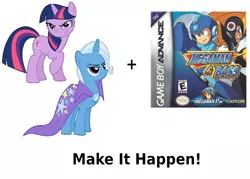 Size: 800x573 | Tagged: bass (megaman), derpibooru import, exploitable meme, make it happen, megaman, meme, safe, trixie, twilight sparkle