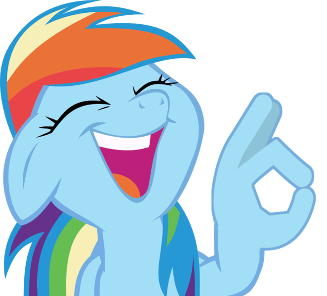 Size: 971x880 | Tagged: 👌, 😂, crying laughing emoji, cursed image, derpibooru import, edit, editor:shadowthecat35, emoji, friendship is magic, laughing, meme, ok hand emoji, rainbow dash, safe, simple background, solo, suddenly hands, transparent background