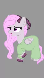 Size: 720x1280 | Tagged: artist:rubs, clothes, derpibooru import, dress, female, hybrid, interspecies offspring, multiple pregnancy, oc, oc:beryl (discoshy), offspring, parent:discord, parent:fluttershy, parents:discoshy, pregnant, safe, solo