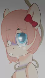 Size: 570x986 | Tagged: grimdark, artist:zoeytrent113, derpibooru import, ponified, pony, spoiler:doki doki literature club, doki doki literature club, hanging (by neck), sayori, solo, spoilers for another series, suicide