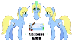 Size: 2447x1372 | Tagged: safe, artist:mynder, derpibooru import, oc, oc:art's desire, unofficial characters only, pony, unicorn, female, fluffy, magic, mare, reference sheet, simple background, smiling, solo, transparent background