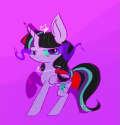 Size: 857x891 | Tagged: alicorn, artist:jisuppe, dark magic, derpibooru import, magic, safe, solo, twilight sparkle, twilight sparkle (alicorn), twivine sparkle