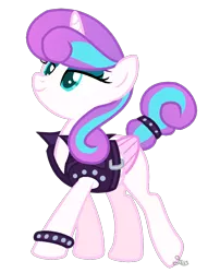 Size: 830x1028 | Tagged: safe, artist:leanne264, derpibooru import, princess flurry heart, alicorn, pony, alternate hairstyle, base used, clothes, it's not a phase, jacket, leather jacket, older, older flurry heart, princess emo heart, punk, simple background, smiling, solo, transparent background