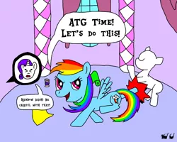 Size: 1000x800 | Tagged: artist:bjdazzle, atg 2017, carousel boutique, derpibooru import, fabric, let's do this, mannequin, newbie artist training grounds, rainbow dash, rarity, safe, spool