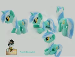 Size: 6552x4928 | Tagged: safe, artist:epicrainbowcrafts, derpibooru import, lyra heartstrings, pony, unicorn, absurd resolution, beanie (plushie), irl, photo, plushie, prone, sitting, solo