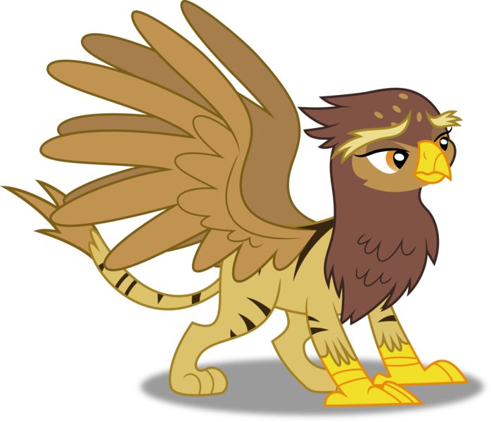 Size: 5818x5000 | Tagged: safe, artist:dashiesparkle, derpibooru import, galena, big cat, gryphon, hybrid, tiger, tiger griffon, princess spike (episode), absurd resolution, background griffon, female, simple background, solo, spread wings, transparent background, vector, wings