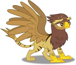 Size: 5818x5000 | Tagged: safe, artist:dashiesparkle, derpibooru import, galena, big cat, gryphon, hybrid, tiger, tiger griffon, princess spike (episode), absurd resolution, background griffon, female, simple background, solo, spread wings, transparent background, vector, wings