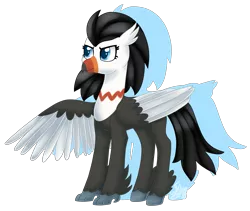 Size: 2265x1910 | Tagged: artist:spokenmind93, classical hippogriff, classical hippogriffied, derpibooru import, female, hippogriff, hippogriffied, oc, pokémon, ponymon, safe, shadow, signature, simple background, solo, species swap, spread wings, transparent background, trumbeak, unofficial characters only, wings