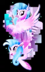 Size: 800x1266 | Tagged: artist:ii-art, classical hippogriff, derpibooru import, design, hippogriff, safe, school daze, seapony (g4), shirt design, silverstream, solo, stairs