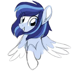 Size: 1024x1001 | Tagged: safe, artist:azure-art-wave, derpibooru import, oc, oc:azure, unofficial characters only, pegasus, pony, beauty mark, blaze (coat marking), bust, colored sketch, colored wings, colored wingtips, cute, ear fluff, female, grin, looking at you, mare, ocbetes, raised hoof, simple background, smiling, socks (coat marking), solo, spread wings, squee, transparent background, two toned wings, wings