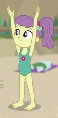 Size: 201x407 | Tagged: safe, derpibooru import, screencap, lily pad (equestria girls), equestria girls, equestria girls series, friendship math, barefoot, clothes, cropped, feet, one-piece swimsuit, swimsuit, young