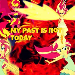 Size: 640x640 | Tagged: safe, derpibooru import, sunset shimmer, equestria girls, my past is not today, daydream shimmer, sunset satan, sunset's conscience