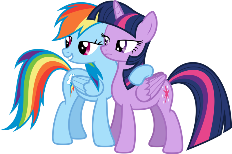 Size: 8000x5318 | Tagged: safe, artist:xpesifeindx, derpibooru import, rainbow dash, twilight sparkle, twilight sparkle (alicorn), alicorn, pony, daring don't, .svg available, absurd resolution, duo, female, mare, simple background, transparent background, vector