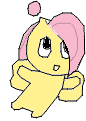 Size: 86x121 | Tagged: 1000 hours in ms paint, artist needed, chao, crossover, derpibooru import, fluttershy, safe, solo, sonic the hedgehog (series), species swap