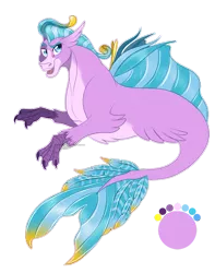Size: 920x1169 | Tagged: artist:bijutsuyoukai, derpibooru import, hippogriffon, hybrid, interspecies offspring, oc, offspring, parent:gallus, parents:gallstream, parent:silverstream, safe, seapony (g4), simple background, solo, transparent background, unofficial characters only