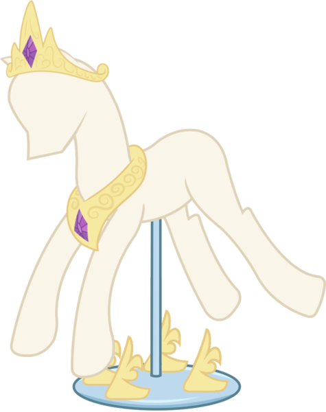 Size: 871x1100 | Tagged: artist:sketchmcreations, artist:spacekingofspace, celestia's crown, crown, derpibooru import, edit, editor:slayerbvc, horseshoes, jewelry, mannequin, no pony, object, peytral, ponyquin, princess celestia, regalia, safe, simple background, transparent background, vector, vector edit