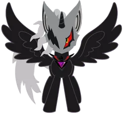 Size: 929x860 | Tagged: safe, artist:venjix5, derpibooru import, ponified, alicorn, pony, alicornified, infinite (character), race swap, simple background, solo, sonic forces, sonic the hedgehog (series), transparent background