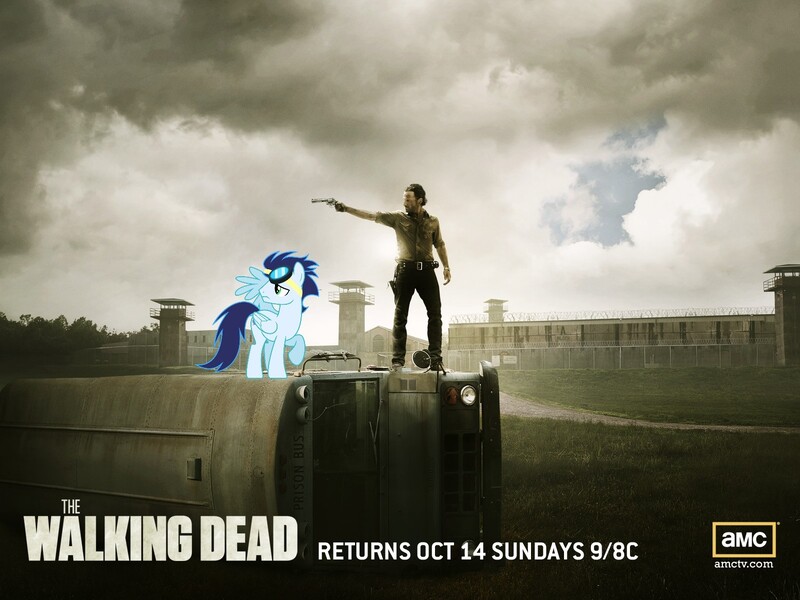 Size: 1600x1199 | Tagged: derpibooru import, rick grimes, safe, soarin', the walking dead